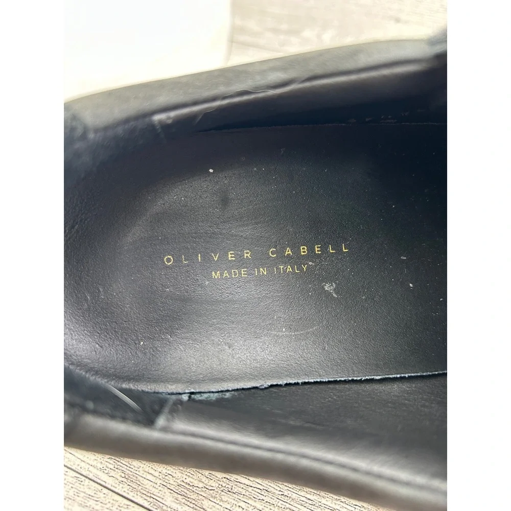 Oliver Cabell Low 1 Black Leather Sneakers Made in Italy Men Size 42 Gum Sole